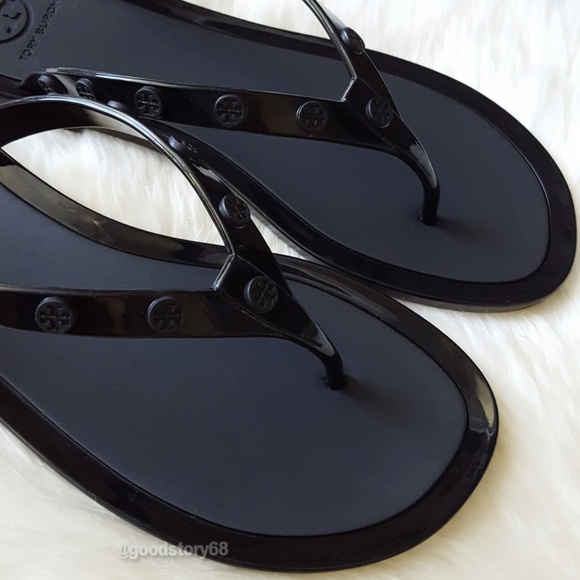 Tory Burch | Shoes | Tory Burch Studded Logo Jelly Flip Flop | Poshmark